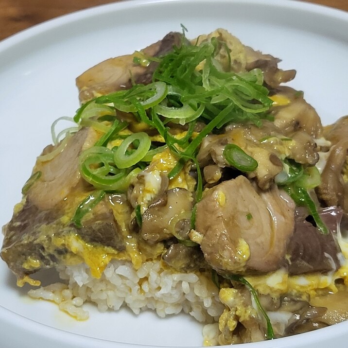 舞茸とぶりの卵とじ丼